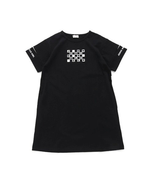 JENNI belle（ジェニィベル）の「【WEB限定】袖スリットワンピ（ワンピース・キッズ・ブラック/ミント・150cm/140cm/130cm/160cm）」の6枚目の写真