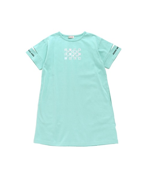 JENNI belle（ジェニィベル）の「【WEB限定】袖スリットワンピ（ワンピース・キッズ・ブラック/ミント・150cm/140cm/130cm/160cm）」の8枚目の写真