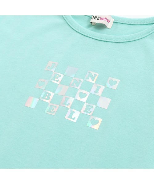 JENNI belle（ジェニィベル）の「【WEB限定】袖スリットワンピ（ワンピース・キッズ・ブラック/ミント・150cm/140cm/130cm/160cm）」の11枚目の写真