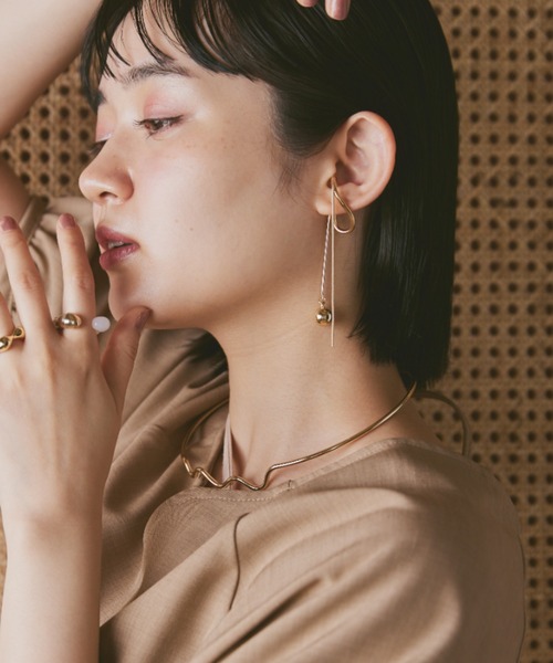 moi tytto(モイテュット)の「ボールチェーンイヤカフ/ニュアンスチョーカー2set(イヤーカフ・レディース・ゴールド・FREE)」の16枚目の写真