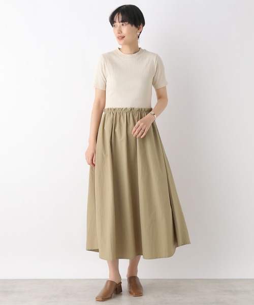 LEPSIM（レプシィム）の「カットドッキングフレアワンピース　196723（ワンピース・レディース・ブラック/ベージュ/アイボリー・FREE）」の6枚目の写真