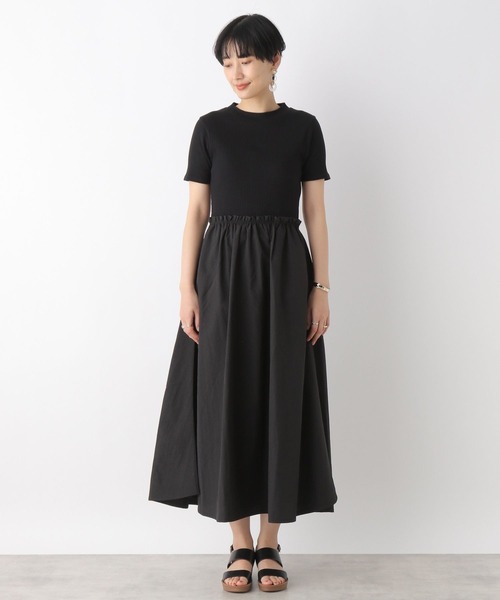 LEPSIM（レプシィム）の「カットドッキングフレアワンピース　196723（ワンピース・レディース・ブラック/ベージュ/アイボリー・FREE）」の7枚目の写真