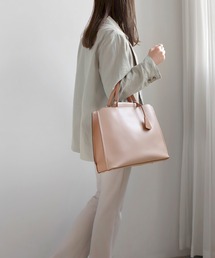 ANEMONE | ストラップ付きバイカラースクエア2WAYバッグ(ショルダーバッグ)