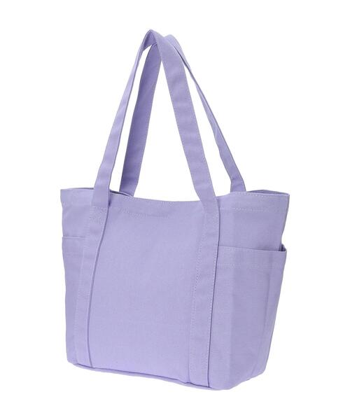 Samansa Mos2 blue（サマンサモスモスブルー）の「キャンバスアウトポケットトートバッグ（ハンドバッグ・レディース・ブラック/ラベンダー/キナリ・ﾌﾘ-）」の10枚目の写真