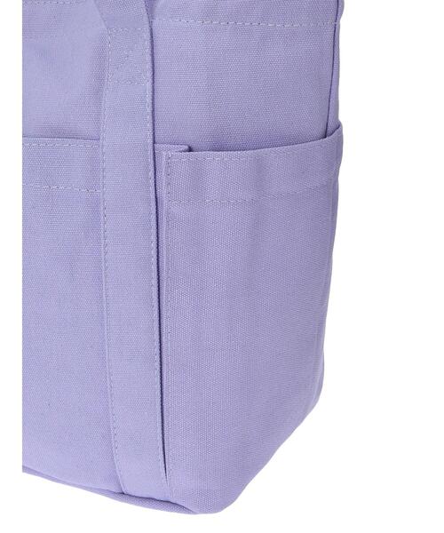Samansa Mos2 blue（サマンサモスモスブルー）の「キャンバスアウトポケットトートバッグ（ハンドバッグ・レディース・ブラック/ラベンダー/キナリ・ﾌﾘ-）」の14枚目の写真
