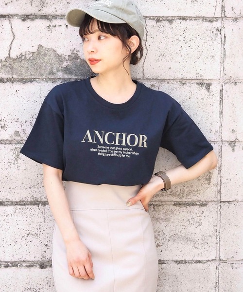 tiptop(ティップトップ)の「バイカラーアソートロゴTシャツ(Tシャツ/カットソー・レディース・ホワイト系その他2/ホワイト系その他3/ネイビー/オフホワイト/ホワイト系その他/ブラック系その他・FREE)」の6枚目の写真