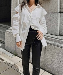 カットショールダーオーバーシャツ