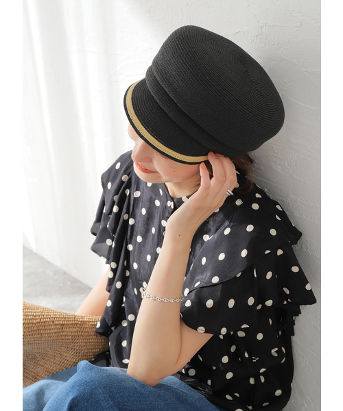JOURNAL STANDARD relume（ジャーナルスタンダード　レリューム）の「RELUME LINE CASQUETTE：キャスケット（ハット・レディース・ブラック/ベージュ・FREE）」の11枚目の写真