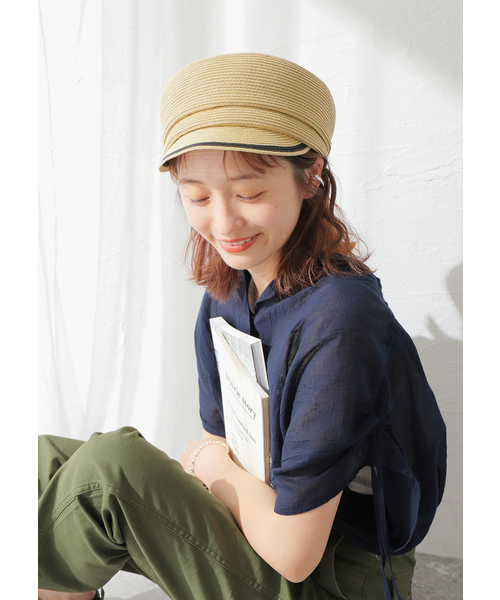 JOURNAL STANDARD relume（ジャーナルスタンダード　レリューム）の「RELUME LINE CASQUETTE：キャスケット（ハット・レディース・ブラック/ベージュ・FREE）」の9枚目の写真