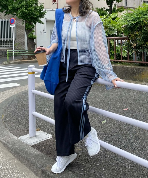 archives(アルシーヴ)の「【LIMITED】MULCHWAY MESH TOPS(Tシャツ/カットソー・レディース・ブルー/オフホワイト/モカ・MEDIUM)」の12枚目の写真