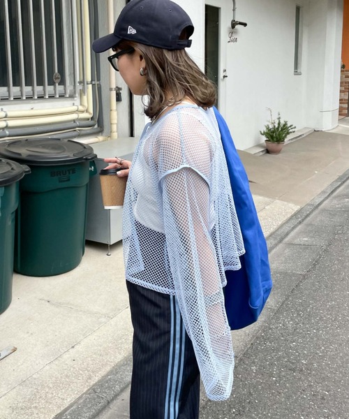 archives(アルシーヴ)の「【LIMITED】MULCHWAY MESH TOPS(Tシャツ/カットソー・レディース・ブルー/オフホワイト/モカ・MEDIUM)」の18枚目の写真