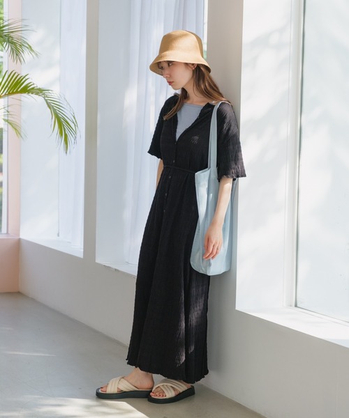 Kastane（カスタネ）の「【A4対応/PC対応】チャーム付きメッシュBAG（トートバッグ・レディース・ブラック/サックスブルー/ピンク/イエロー/アイボリー・FREE）」の12枚目の写真