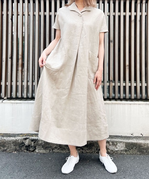 極美品♪マリンフランセーズ◆ドットフレンチスリーブワンピース チェック 極美品♪マリンフランセーズ◇ドットフレンチスリーブワンピース
