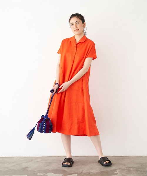 極美品♪マリンフランセーズ◆ドットフレンチスリーブワンピース チェック 極美品♪マリンフランセーズ◇ドットフレンチスリーブワンピース