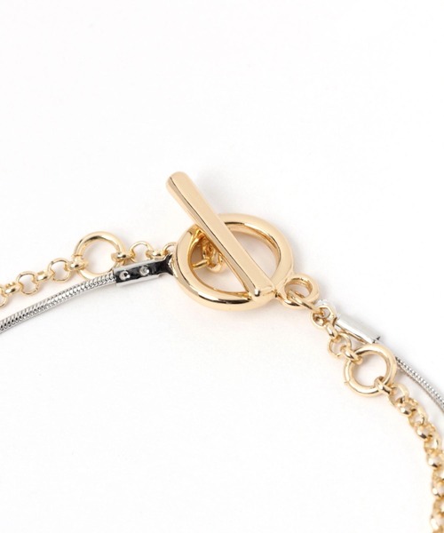 LEPSIM（レプシィム）の「2連メタルマンテルブレス　904589（ブレスレット・レディース・シルバー/ゴールド/ゴールド系その他・ONE SIZE）」の7枚目の写真