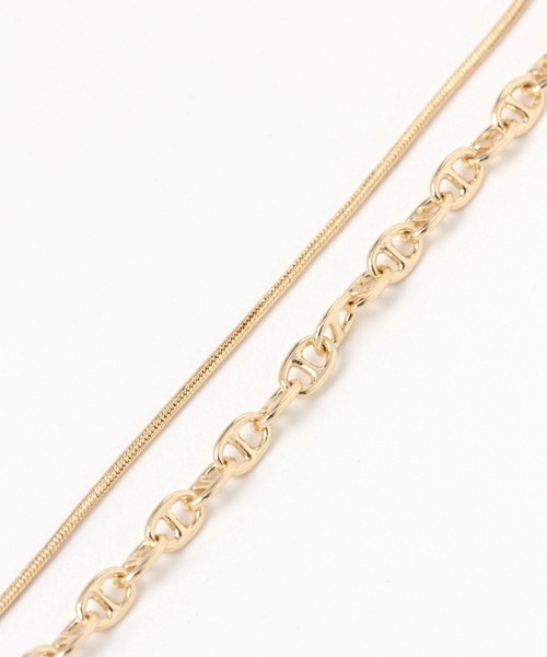 LEPSIM（レプシィム）の「2連メタルマンテルブレス　904589（ブレスレット・レディース・シルバー/ゴールド/ゴールド系その他・ONE SIZE）」の4枚目の写真