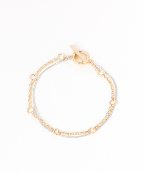 LEPSIM（レプシィム）の「2連メタルマンテルブレス　904589（ブレスレット・レディース・シルバー/ゴールド/ゴールド系その他・ONE SIZE）」の11枚目の写真