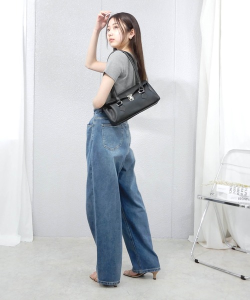 minia（ミニア）の「ロングハンドルバックルバッグ（ハンドバッグ・レディース・ブラック・FREE）」の8枚目の写真