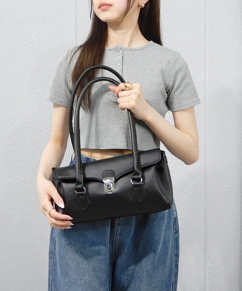 minia（ミニア）の「ロングハンドルバックルバッグ（ハンドバッグ・レディース・ブラック・FREE）」の11枚目の写真