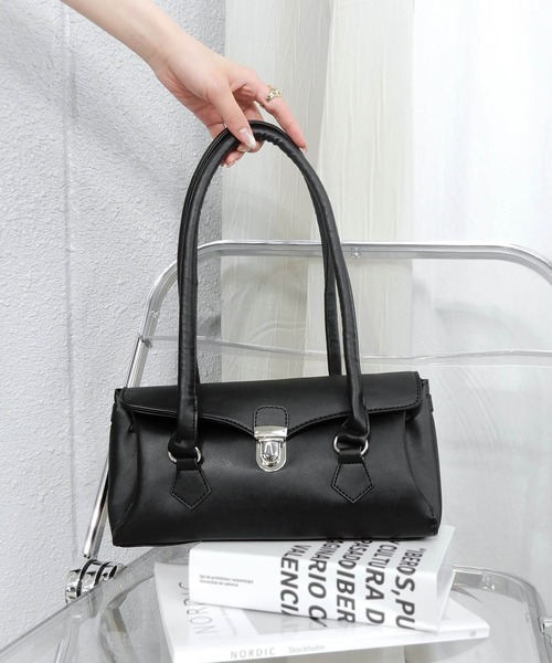 minia（ミニア）の「ロングハンドルバックルバッグ（ハンドバッグ・レディース・ブラック・FREE）」の2枚目の写真