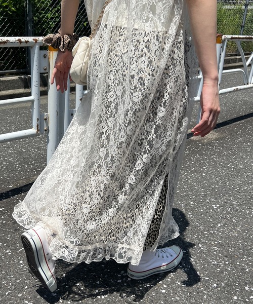 WC（ダブル シー）の「フリルレースロングワンピース（ワンピース・レディース・ブラック/アイボリー・FREE）」の10枚目の写真