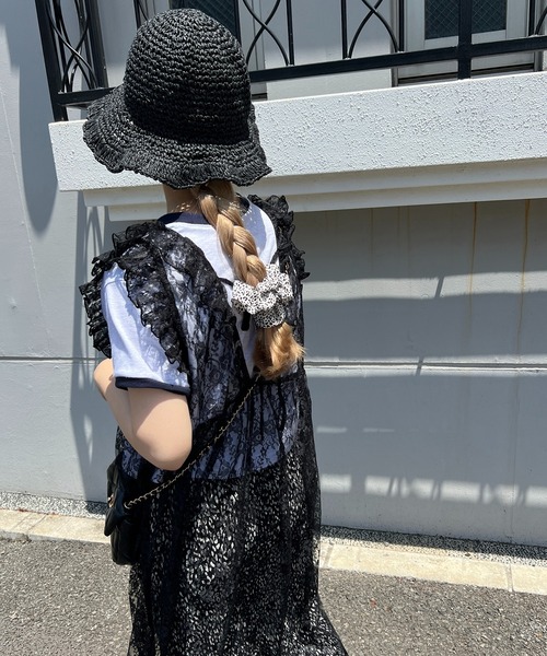 WC（ダブル シー）の「フリルレースロングワンピース（ワンピース・レディース・ブラック/アイボリー・FREE）」の16枚目の写真