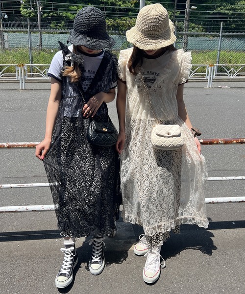 WC（ダブル シー）の「フリルレースロングワンピース（ワンピース・レディース・ブラック/アイボリー・FREE）」の21枚目の写真