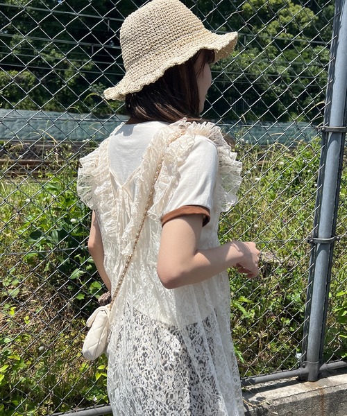 WC（ダブル シー）の「フリルレースロングワンピース（ワンピース・レディース・ブラック/アイボリー・FREE）」の8枚目の写真