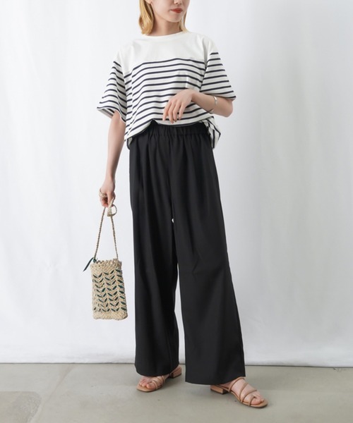 新品♡ LUCA ワイドパンツ サテン調 ブラック LUCA/LADY LUCK LUCA（ルカ/レディラックルカ）の「LC/LLL