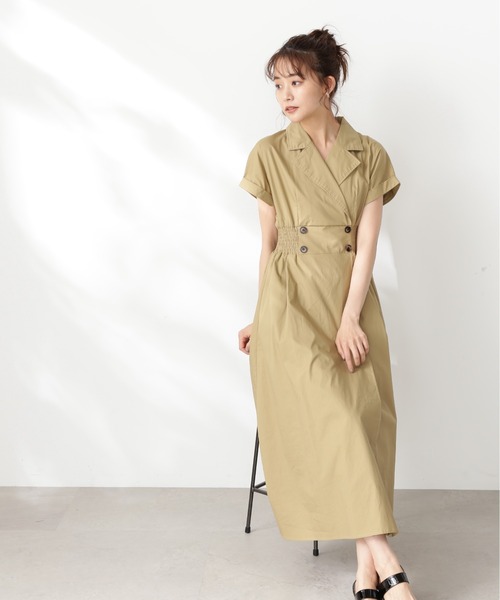 N.(N. Natural Beauty Basic)(エヌエヌナチュラルビューティーベーシック)の「【S Size Line】◆テーラーカラーワンピース(ワンピース・レディース・ベージュ/パープル・SMALL/MEDIUM)」の21枚目の写真