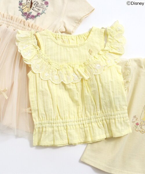 Disney（ディズニー）の「ディズニープリンセス・フローズン/オフショルチュニック（チュニック・キッズ・ピンク/サックスブルー/イエロー/ラベンダー・120/140/80/100/130/110/90）」の3枚目の写真