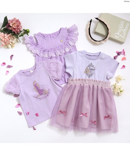 Disney（ディズニー）の「ディズニープリンセス・フローズン/オフショルチュニック（チュニック・キッズ・ピンク/サックスブルー/イエロー/ラベンダー・120/140/80/100/130/110/90）」の6枚目の写真