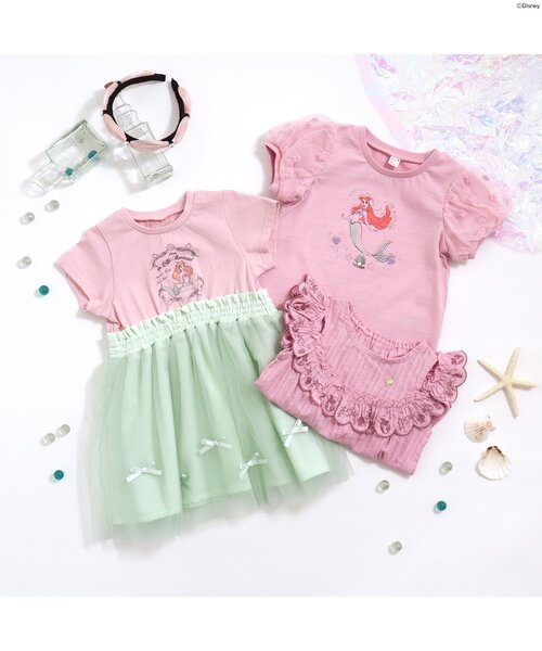 Disney（ディズニー）の「ディズニープリンセス・フローズン/オフショルチュニック（チュニック・キッズ・ピンク/サックスブルー/イエロー/ラベンダー・120/140/80/100/130/110/90）」の7枚目の写真