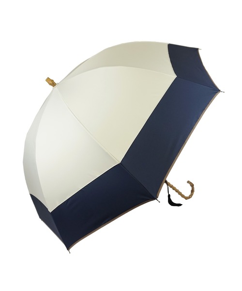 macocca(マコッカ)の「完全遮光 UVカット100% 晴雨兼用 竹手元 タッセル付き 長傘 パイピング切替(長傘・レディース・オフホワイト/モカ/グレイッシュベージュ・FREE)」の5枚目の写真