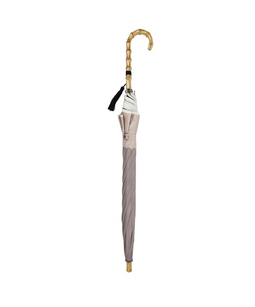 macocca(マコッカ)の「完全遮光 UVカット100% 晴雨兼用 竹手元 タッセル付き 長傘 パイピング切替(長傘・レディース・オフホワイト/モカ/グレイッシュベージュ・FREE)」の6枚目の写真