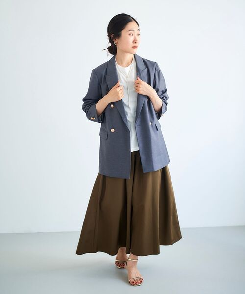 le.coeur blanc（ルクールブラン）の「2wayベアトップワンピース（ワンピース・レディース・カーキオリーブ/ブラック・38）」の3枚目の写真