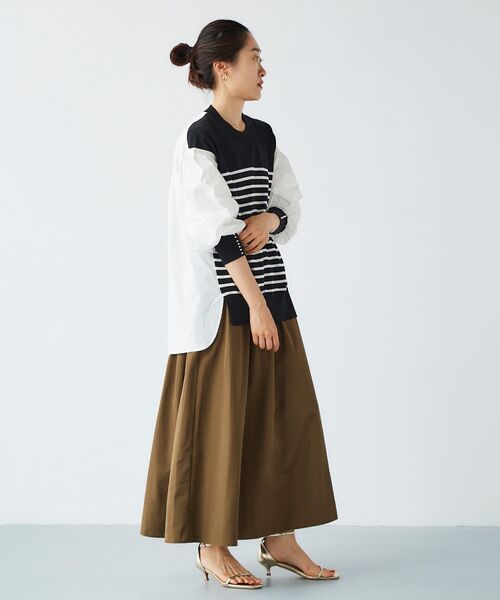 le.coeur blanc（ルクールブラン）の「2wayベアトップワンピース（ワンピース・レディース・カーキオリーブ/ブラック・38）」の10枚目の写真