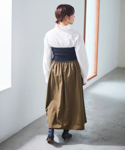 le.coeur blanc（ルクールブラン）の「2wayベアトップワンピース（ワンピース・レディース・カーキオリーブ/ブラック・38）」の22枚目の写真