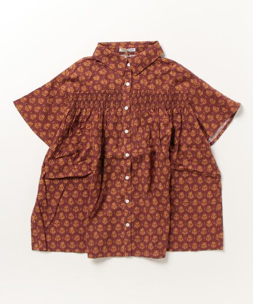 sandy（サンディー）の「sandy/プリントシャーリングBL（シャツ/ブラウス・レディース・その他/ブルー/その他1/ブラウン・FREE）」の4枚目の写真