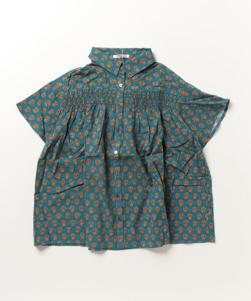 sandy（サンディー）の「sandy/プリントシャーリングBL（シャツ/ブラウス・レディース・その他/ブルー/その他1/ブラウン・FREE）」の2枚目の写真