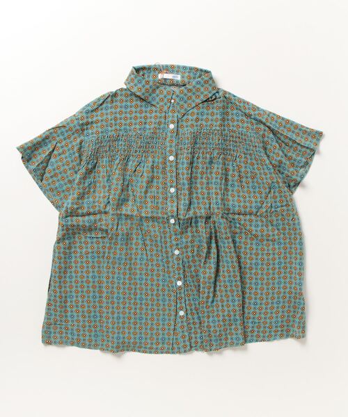 sandy（サンディー）の「sandy/プリントシャーリングBL（シャツ/ブラウス・レディース・その他/ブルー/その他1/ブラウン・FREE）」の3枚目の写真