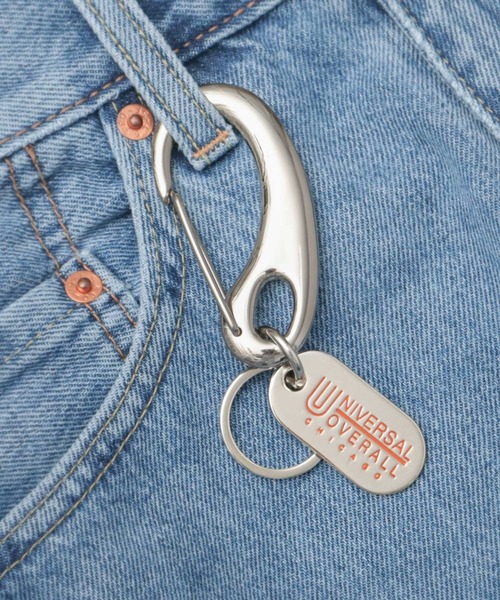 ブランドロゴ プレート付き キーフック（カラビナ型・栓抜き型）（キー