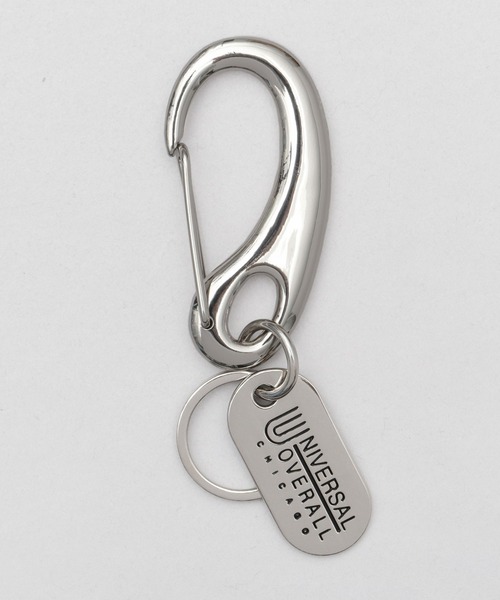 セール】ブランドロゴ プレート付き キーフック（カラビナ型・栓