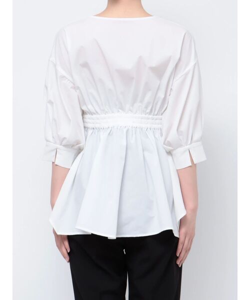 MURUA（ムルーア）の「カシュクールペプラムシャツ（シャツ/ブラウス・レディース・モカ/ホワイト/ブラック・FREE）」の12枚目の写真