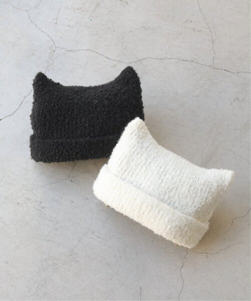 RAY CASSIN（レイカズン）の「ネコミミニットワッチ（ニットキャップ/ビーニー・レディース・ブラック/キナリ・FREE）」の11枚目の写真