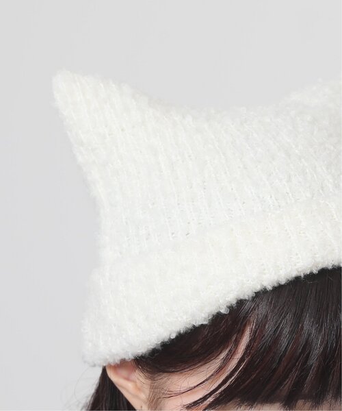 RAY CASSIN（レイカズン）の「ネコミミニットワッチ（ニットキャップ/ビーニー・レディース・ブラック/キナリ・FREE）」の15枚目の写真