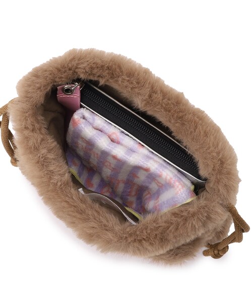 PINK-latte（ピンクラテ）の「◇フェイクファークマ巾着（その他小物  