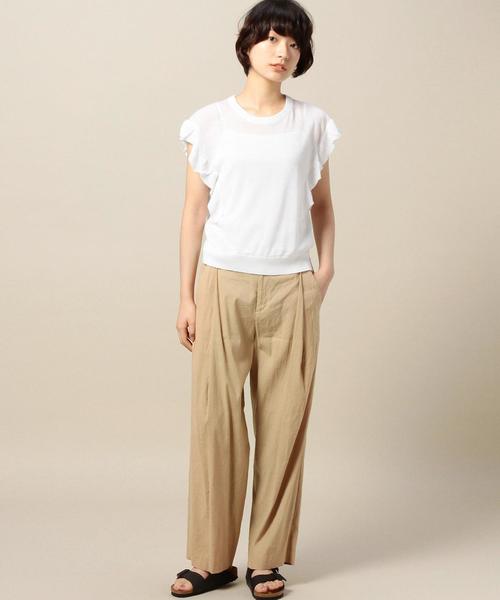 BEAUTY&YOUTH UNITED ARROWS（ビューティーアンドユースユナイテッドアローズ）の「BY リネンレーヨンタックワイドパンツ◆（その他パンツ・レディース・ブラック/ベージュ・SMALL/MEDIUM）」の11枚目の写真