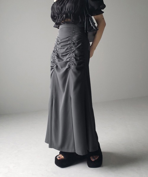 セール●RICK OWENS●サイドスリットシャーリングロングスカート RICK OWENS(リックオウエンス)-SLIVERED SKIRT-WD--Amanojak.