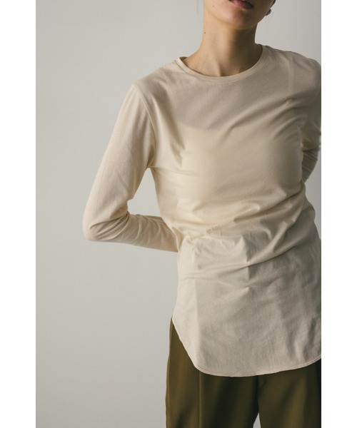 STYLEMIXER（スタイルミキサー）の「ロングスリーブスキントップ（Tシャツ/カットソー・レディース・ライトベージュ/ネイビー/ミント/ホワイト・FREE）」の16枚目の写真